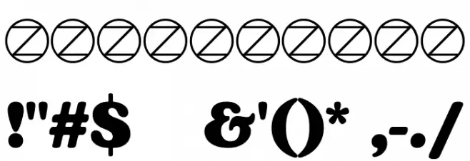 Bogart Trial Extrabold Font OTHER CHARS