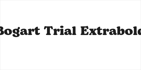 Bogart Trial Extrabold Logo