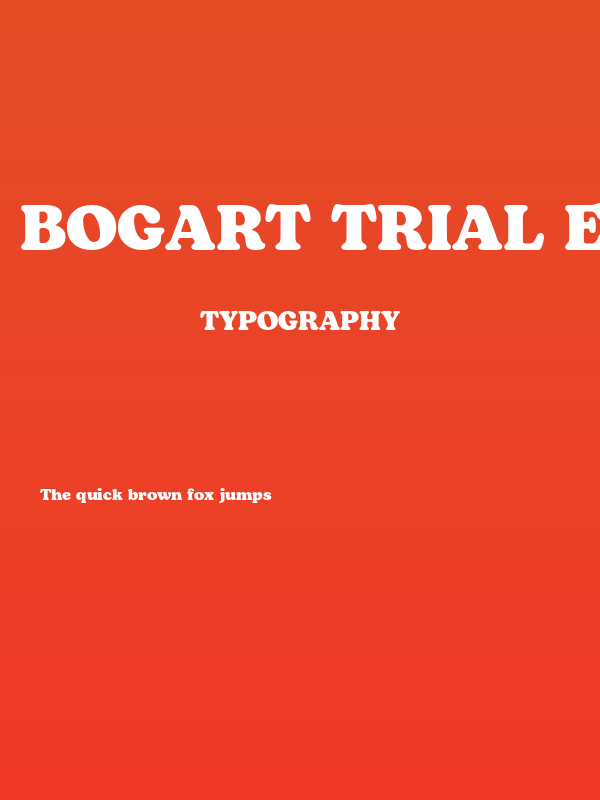 Bogart Trial Extrabold Poster