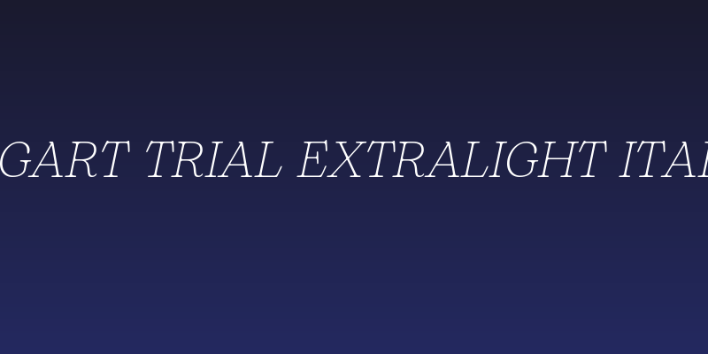 Bogart Trial Extralight Italic Social Header