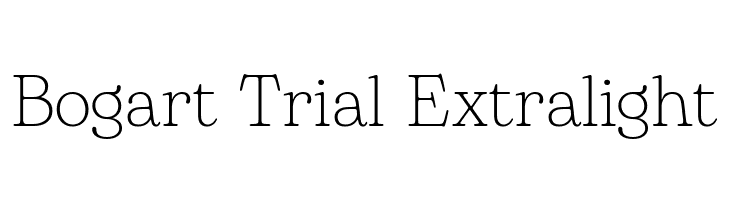 Bogart Trial Extralight  font caratteri gratis