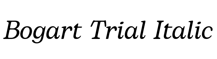 Bogart Trial Italic  免费字体下载