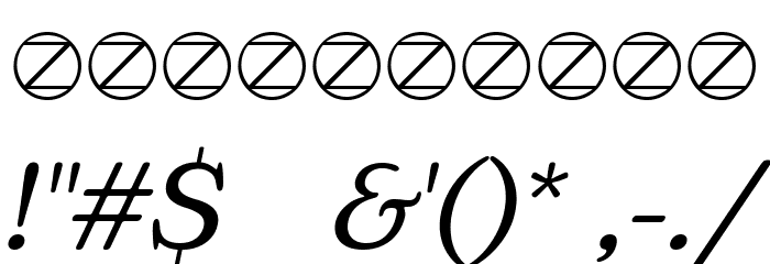 Bogart Trial Italic Font OTHER CHARS