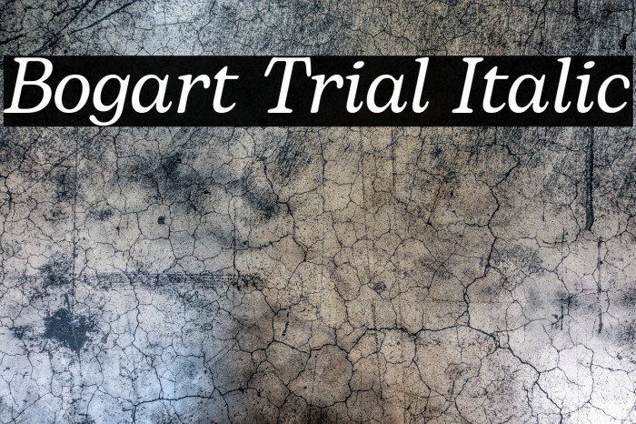 Bogart Trial Italic Example 1