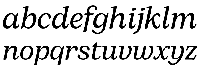 Bogart Trial Italic Font LOWERCASE