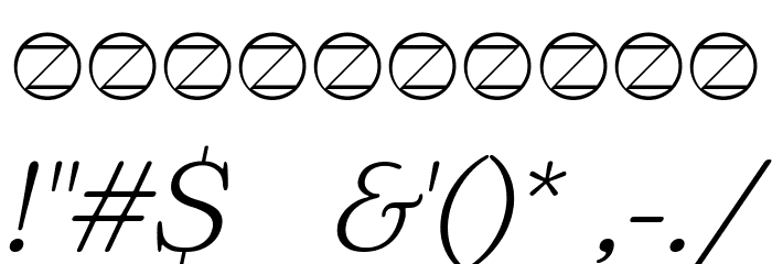 Bogart Trial Light Italic Font OTHER CHARS