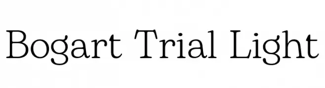 Bogart Trial Light  नि: शुल्क फ़ॉन्ट्स डाउनलोड