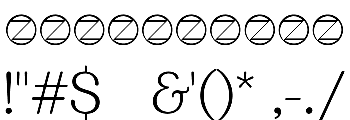 Bogart Trial Light Font OTHER CHARS