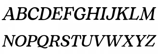 Bogart Trial Medium Italic Caratteri MAIUSCOLE