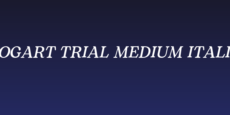 Bogart Trial Medium Italic Social Header