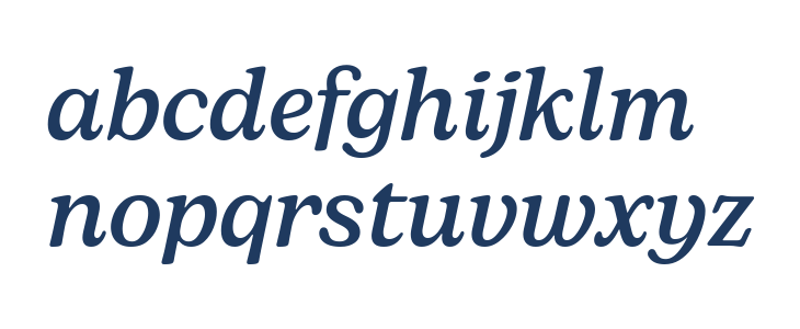 Bogart Trial Medium Italic Lowercase