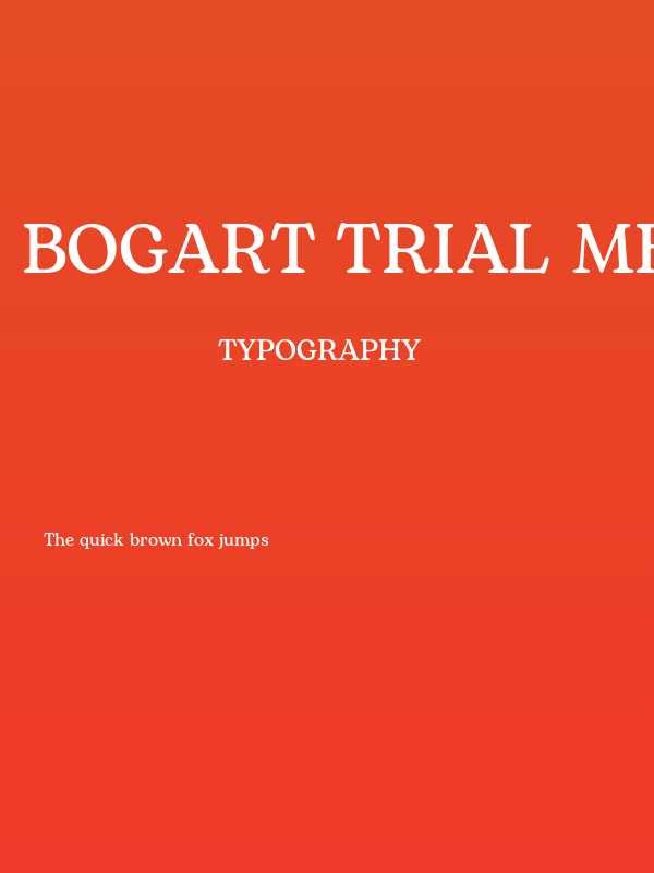 Bogart Trial Medium Poster