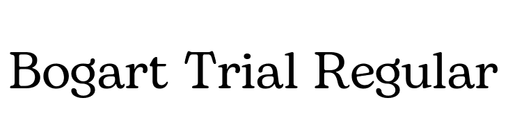 Bogart Trial Regular  Frei Schriftart Herunterladen