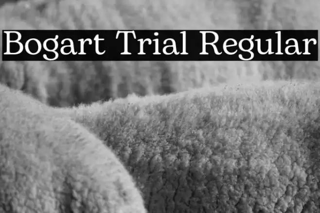 Bogart Trial Regular Font examples