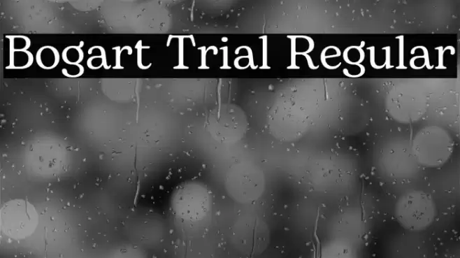 Bogart Trial Regular Font examples