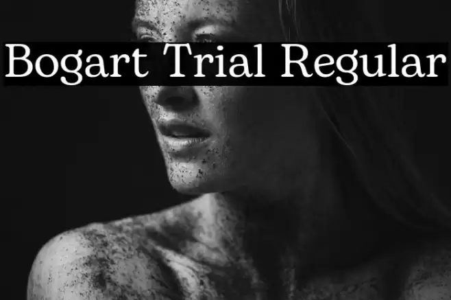 Bogart Trial Regular Font examples
