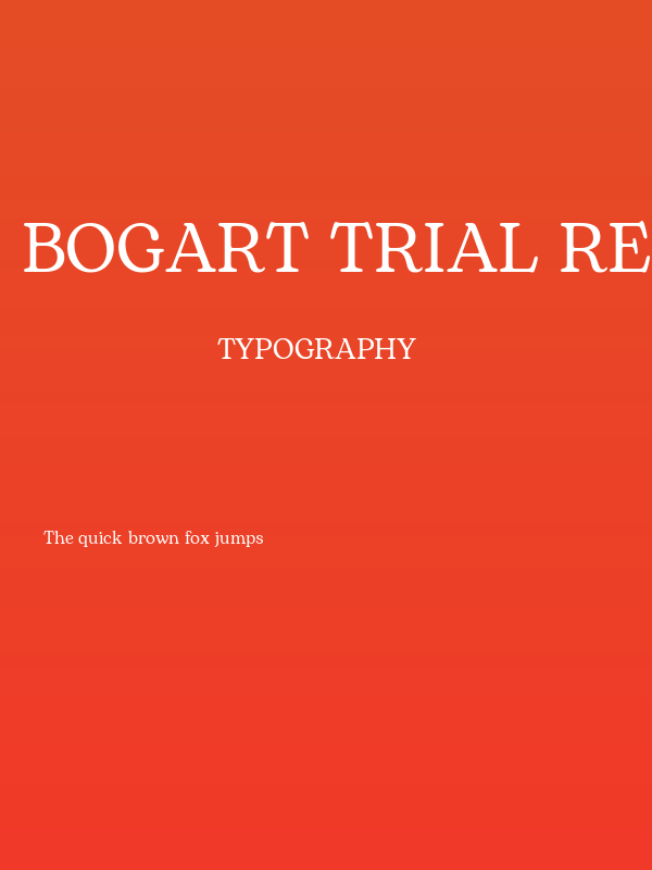 Bogart Trial Regular Poster