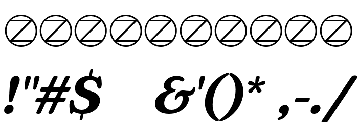 Bogart Trial Semibold Italic Font OTHER CHARS