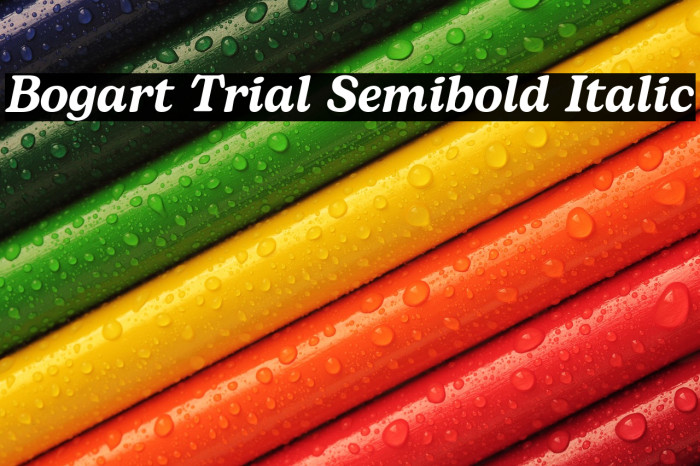 Bogart Trial Semibold Italic Example 2