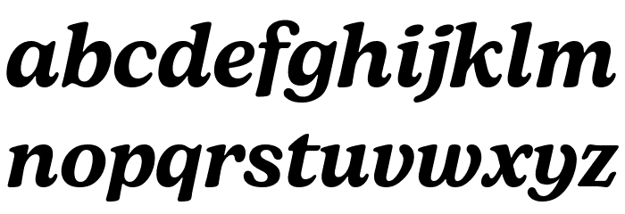 Bogart Trial Semibold Italic Font LOWERCASE