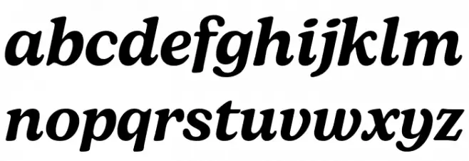 Bogart Trial Semibold Italic Шрифта строчной