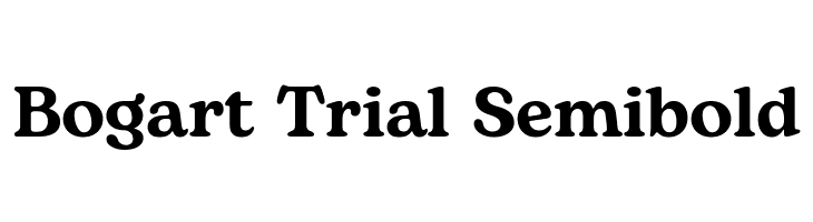 Bogart Trial Semibold  フリーフォントのダウンロード