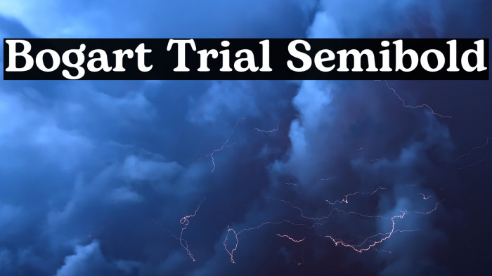 Bogart Trial Semibold Example 2