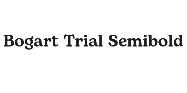 Bogart Trial Semibold Logo