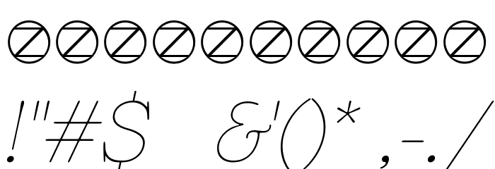 Bogart Trial Thin Italic Font OTHER CHARS