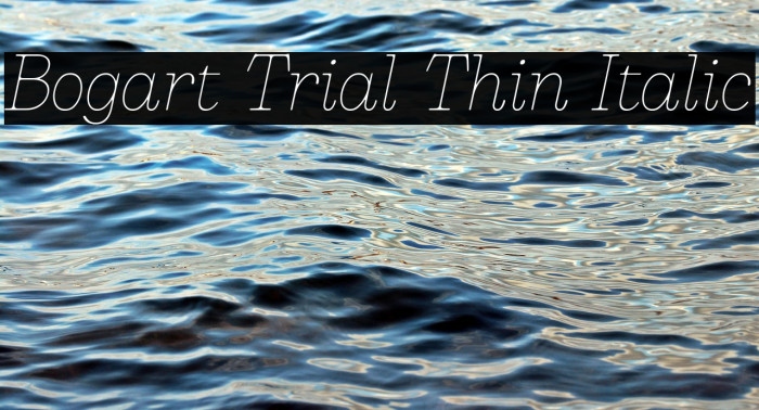 Bogart Trial Thin Italic Example 3