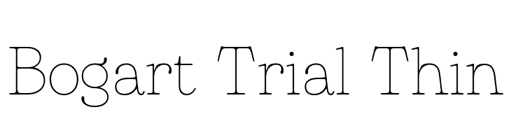 Bogart Trial Thin  नि: शुल्क फ़ॉन्ट्स डाउनलोड