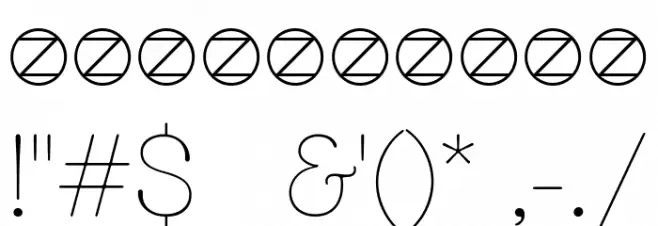 Bogart Trial Thin Font OTHER CHARS