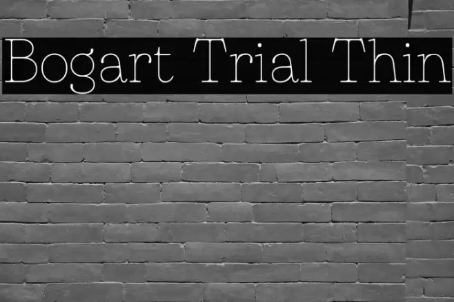Bogart Trial Thin Font examples