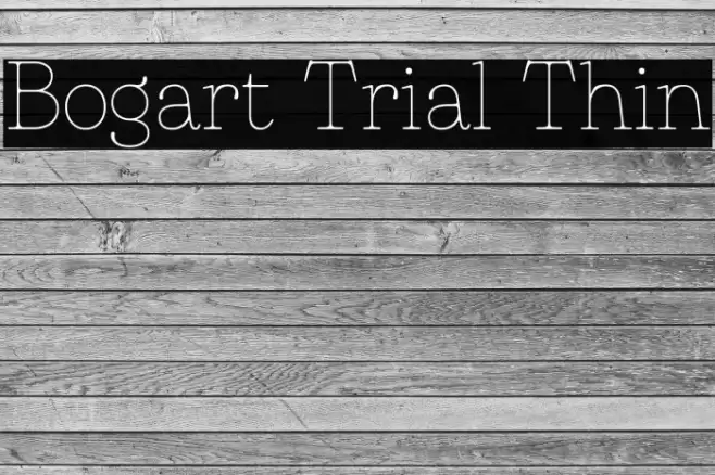 Bogart Trial Thin Font examples