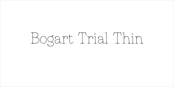 Bogart Trial Thin Logo