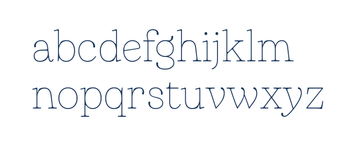 Bogart Trial Thin Lowercase