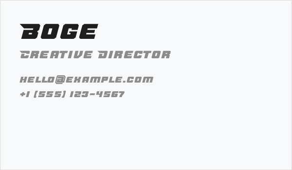 Boge Business Card