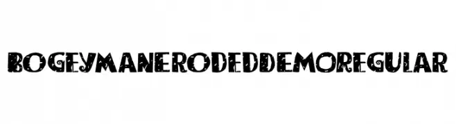 Bogeyman Eroded DEMO Regular  font caratteri gratis