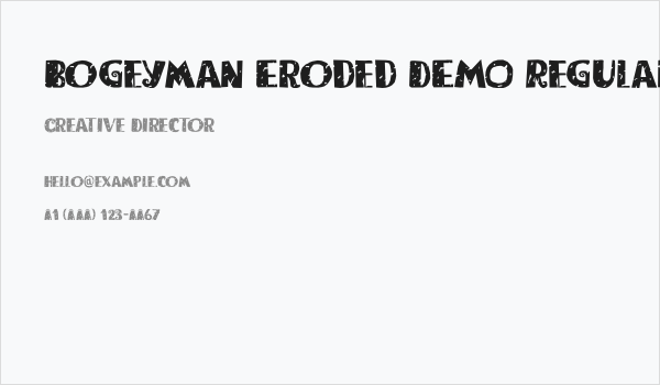 Bogeyman Eroded DEMO Regular Business Card