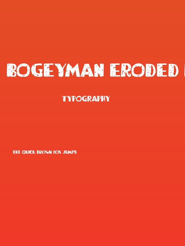 Bogeyman Eroded DEMO Regular Poster