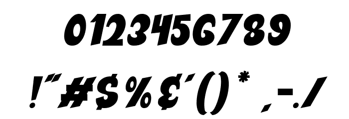 Bogies Bird Italic Font OTHER CHARS