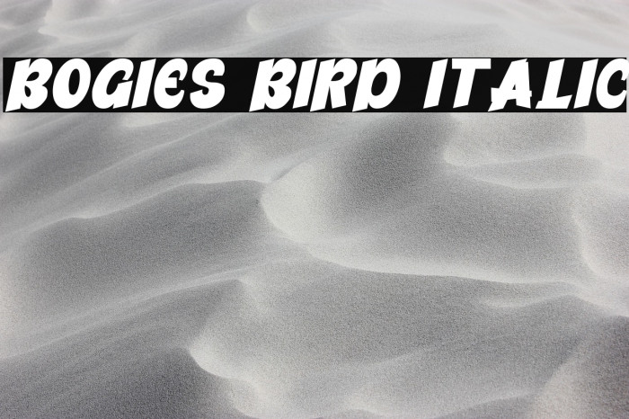 Bogies Bird Italic Example 2