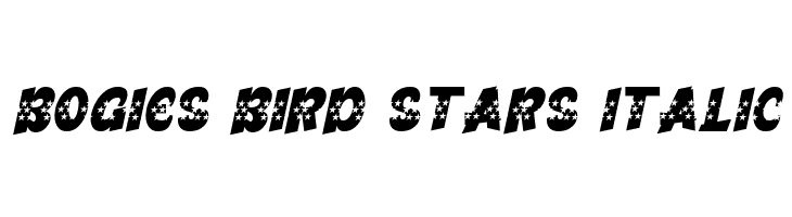 Bogies Bird Stars Italic  Frei Schriftart Herunterladen