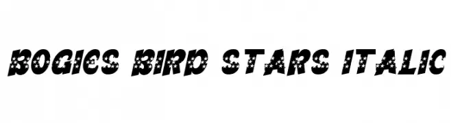 Bogies Bird Stars Italic  Free Fonts Download