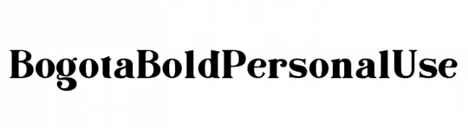 Bogota Bold Personal Use  नि: शुल्क फ़ॉन्ट्स डाउनलोड