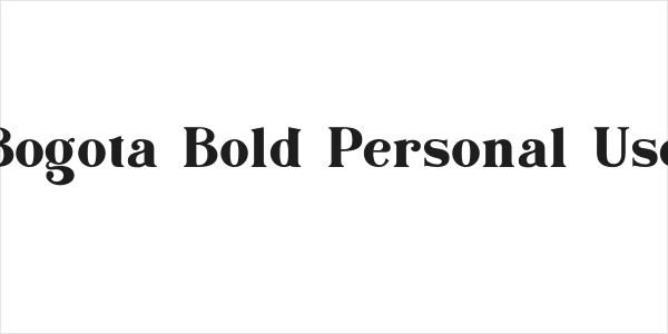 Bogota Bold Personal Use Logo