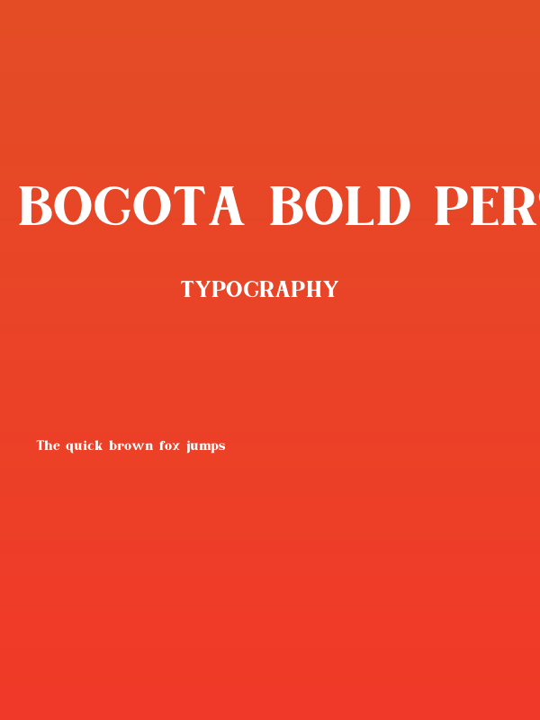 Bogota Bold Personal Use Poster