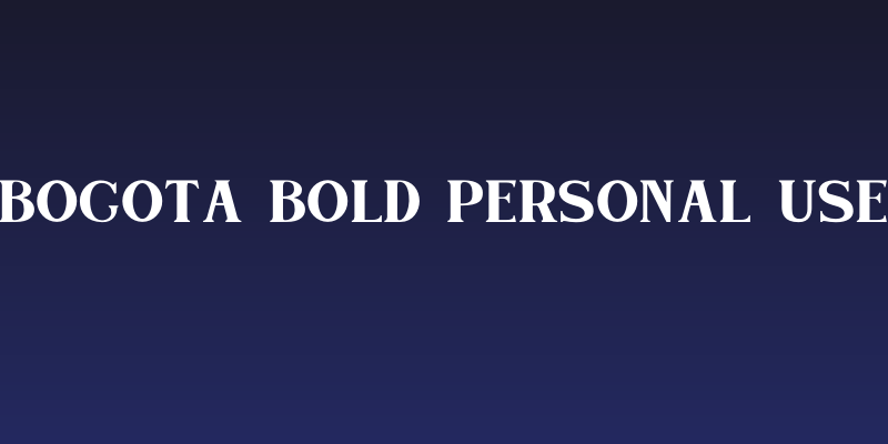 Bogota Bold Personal Use Social Header