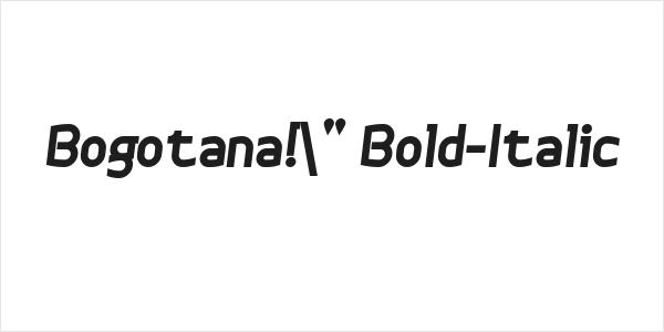 Bogotana!" Bold-Italic Logo