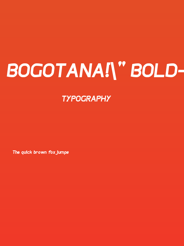 Bogotana!" Bold-Italic Poster